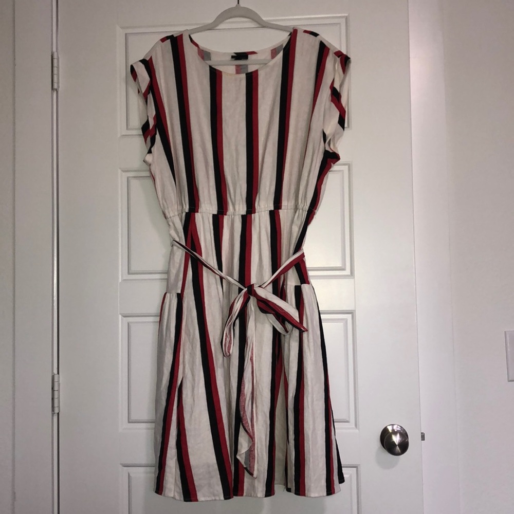 Striped linen dress